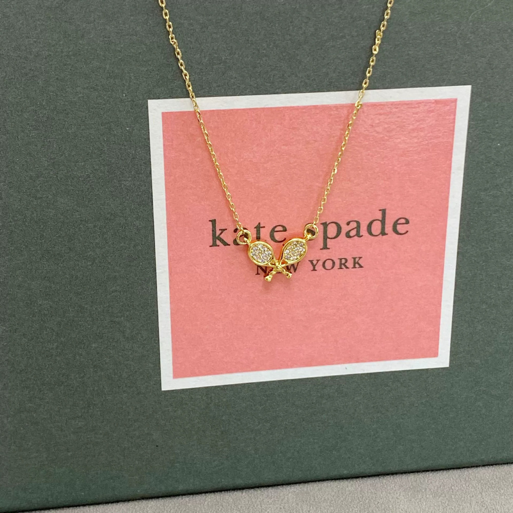 kate spade Zircon Badminton Racket Necklace